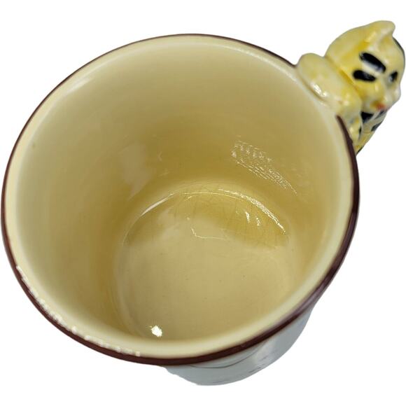 1979 Tiger Handle Coffee Mug Vintage Cup Made in Japan Tan Yellow Brown Cat - Picture 2 of 6